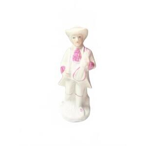 Vintage Porcelain Figurine of Man in Hat and Coat